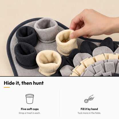 Bone-shaped snuffle mat – Hide it, then hunt