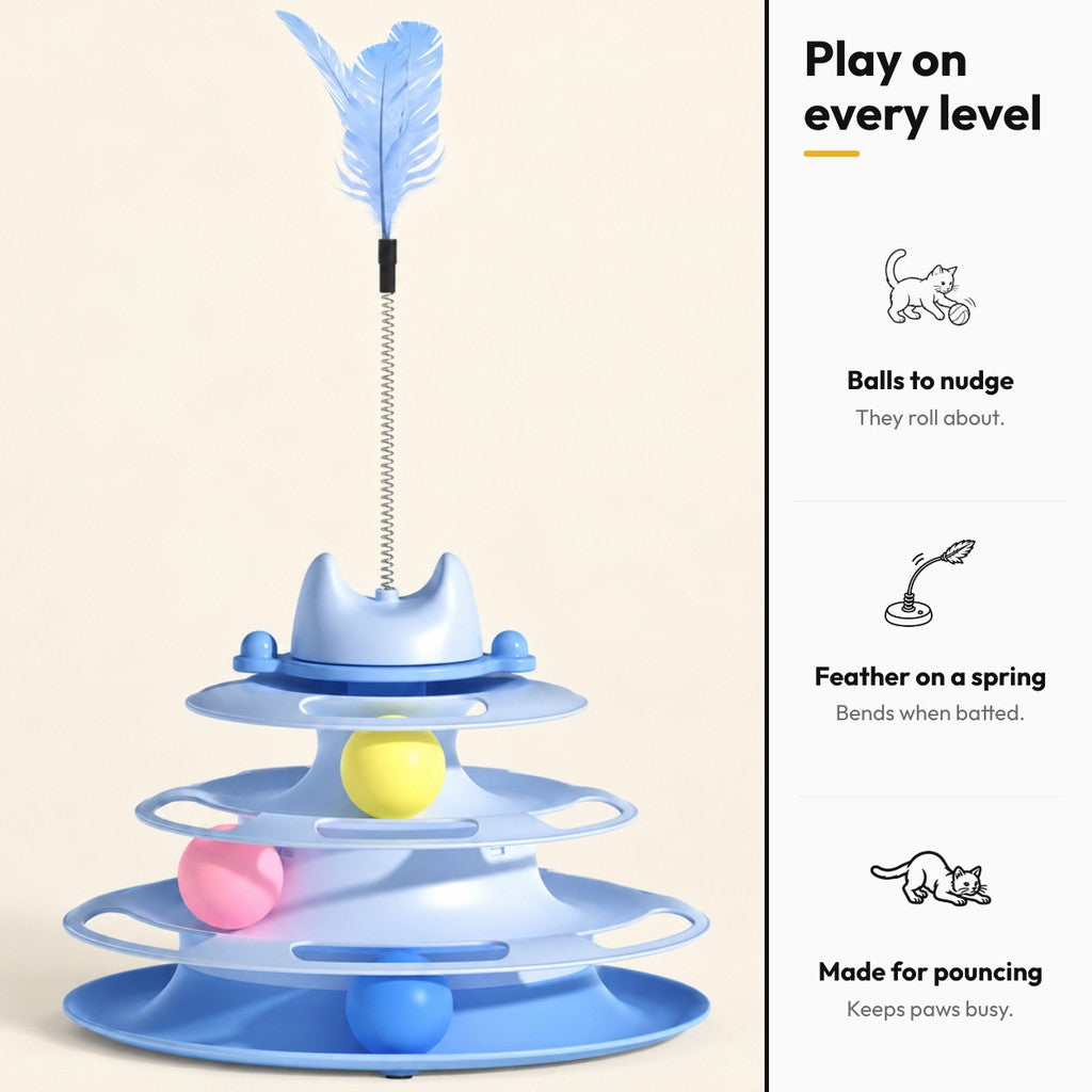 Cat ball track toy – Play on every level