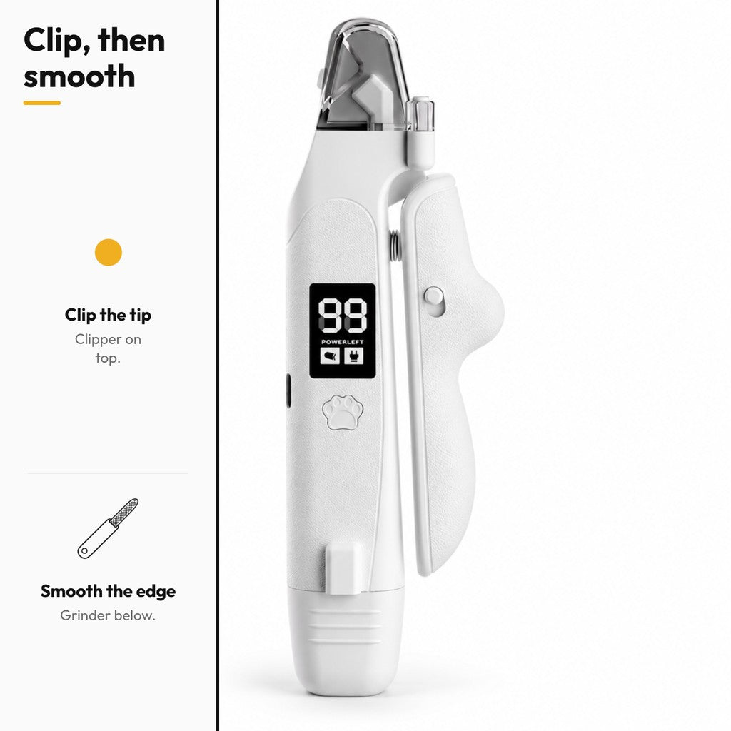Paw Trim nail clipper and grinder – Clip, then smooth