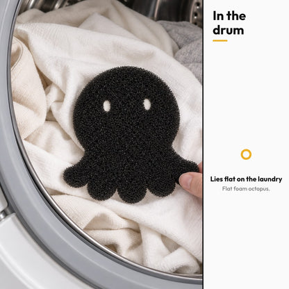 Foam octopus laundry sponge – In the drum