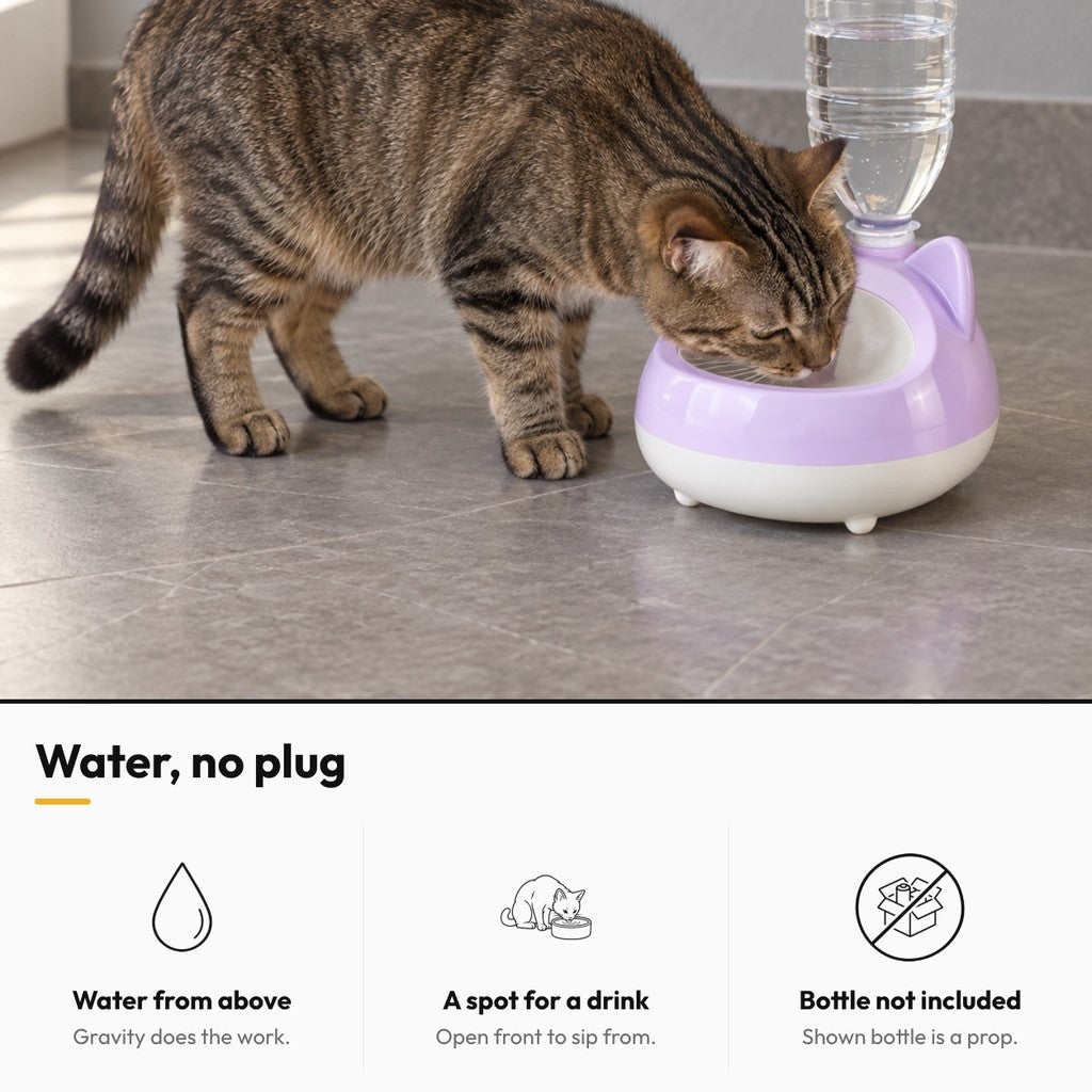 Gravity water dispenser – Water, no plug