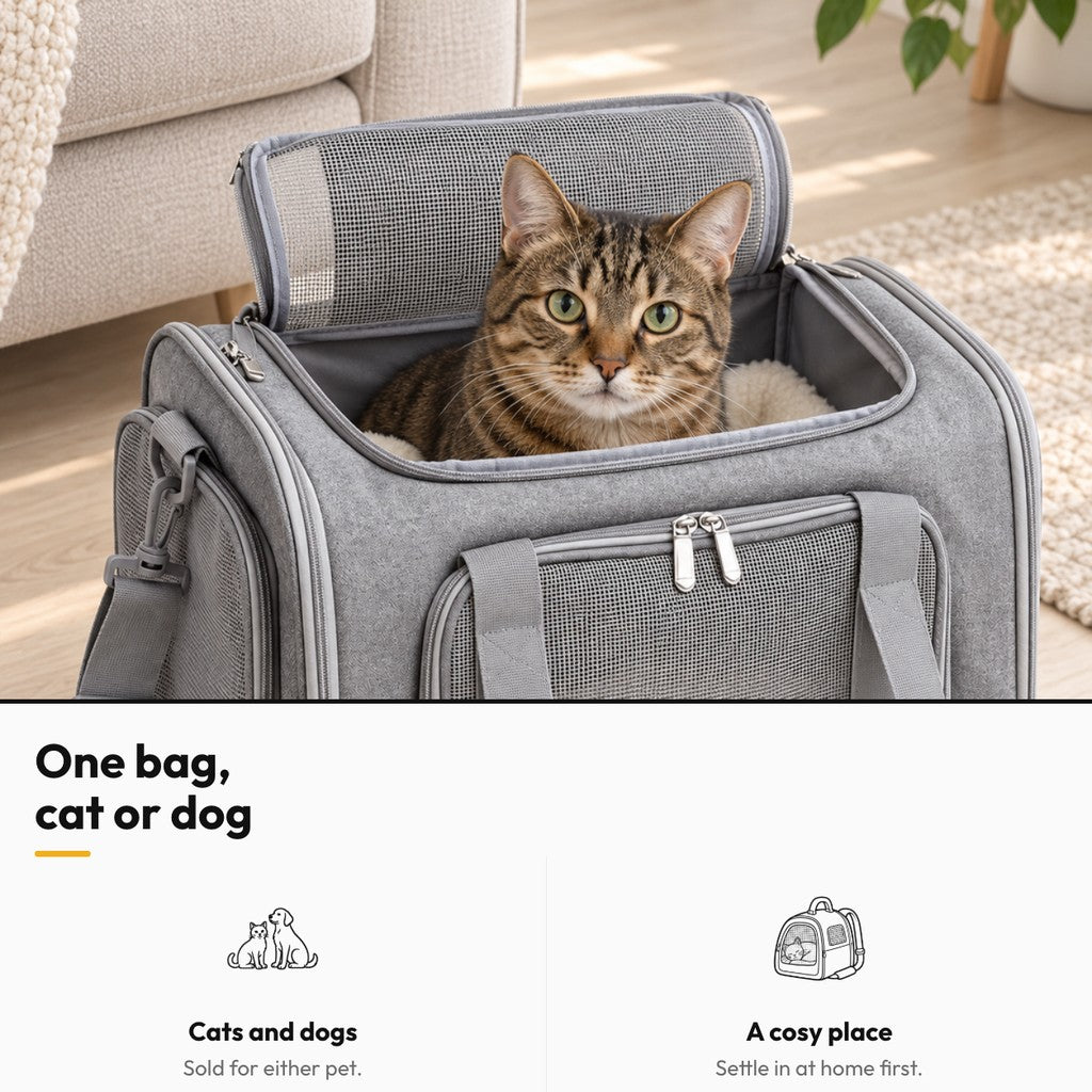 Pet carrier bag – One bag, cat or dog