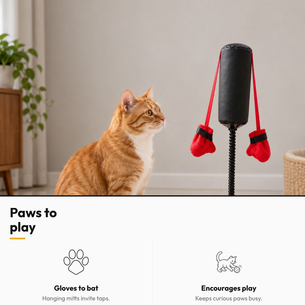 Punch Pal – Paws to play: gloves to bat, encourages play