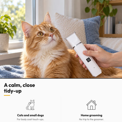 Pet Hair Trimmer with Wide Comb Head – A calm, close tidy-up