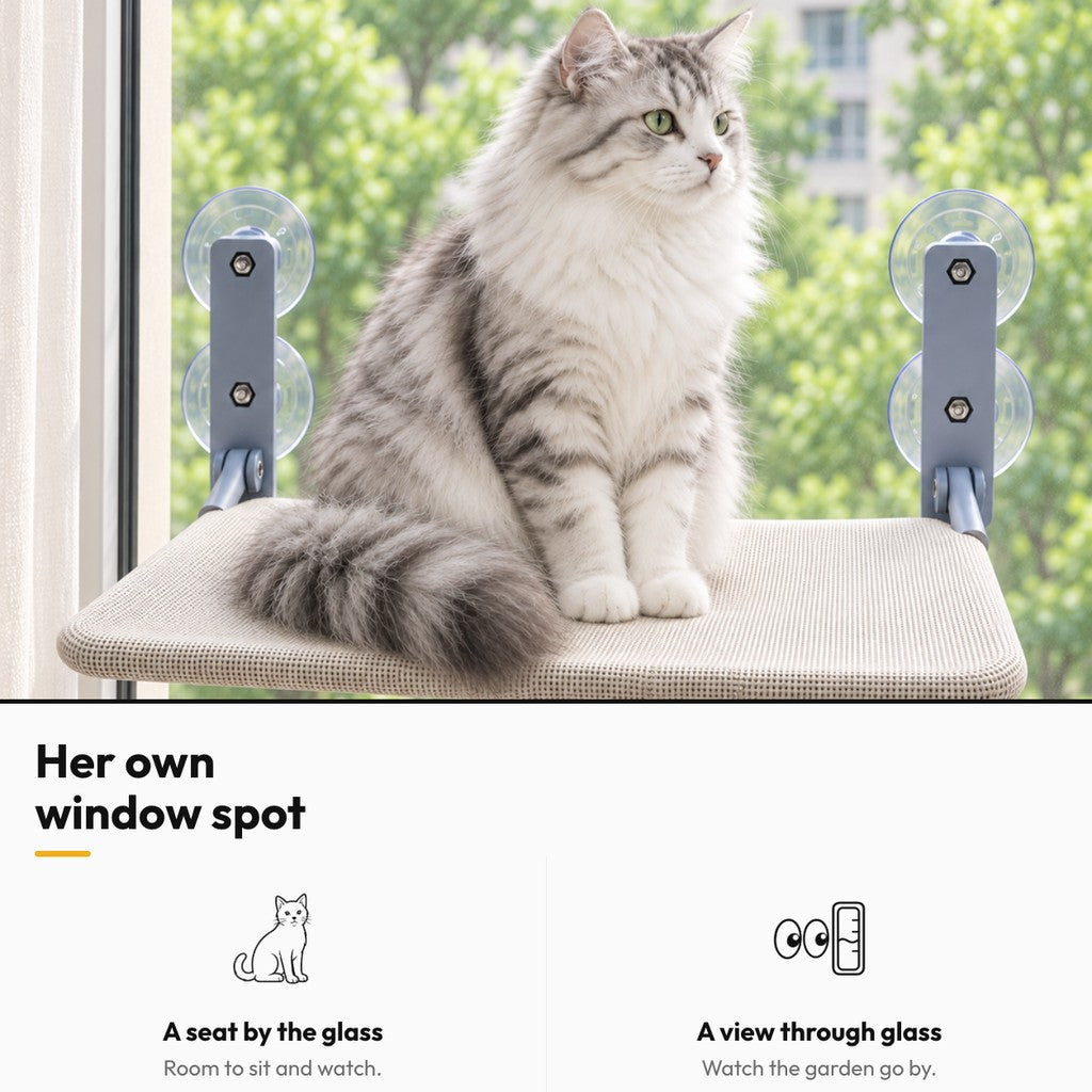 Suction Cup Cat Window Hammock – Her own window spot