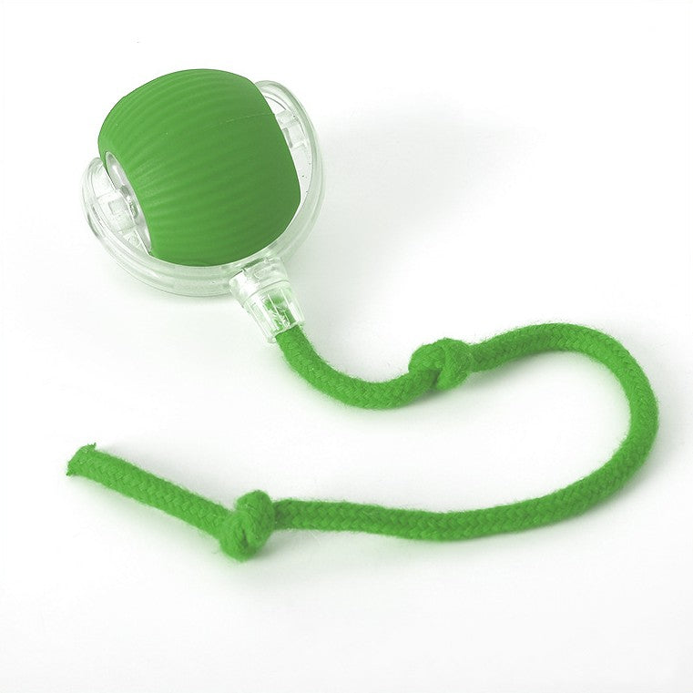 Green Chase Ball with a green rope tail