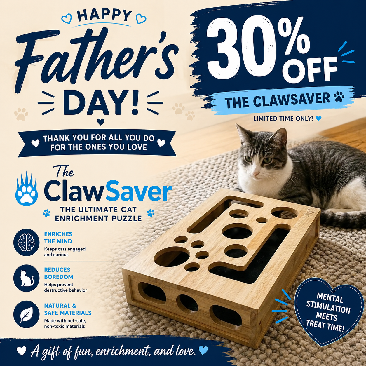 Wooden Maze Box with Claw-Filing Top