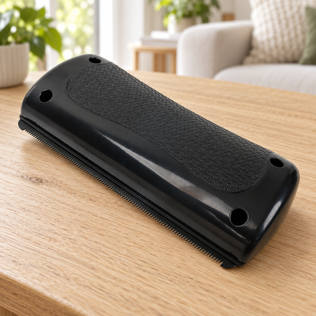 Shed-Stop Deshedding Comb with rubber-coated grip