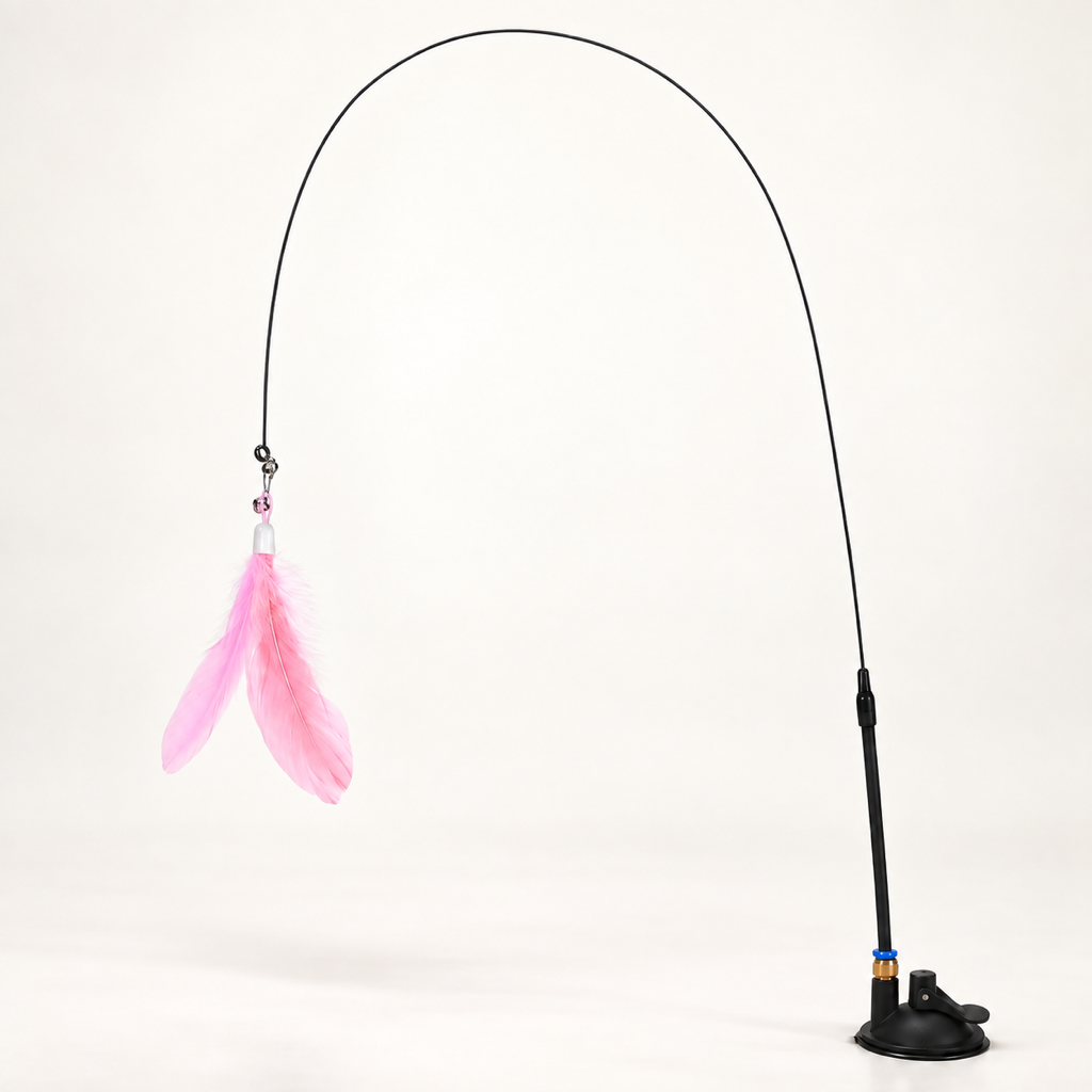 Solo Play Feather Wand in Pink