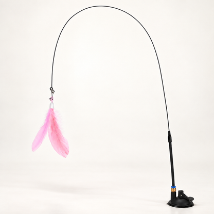 Solo Play Feather Wand in Pink