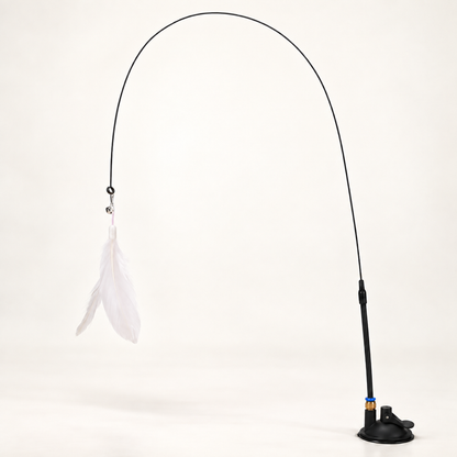 Solo Play Feather Wand in White