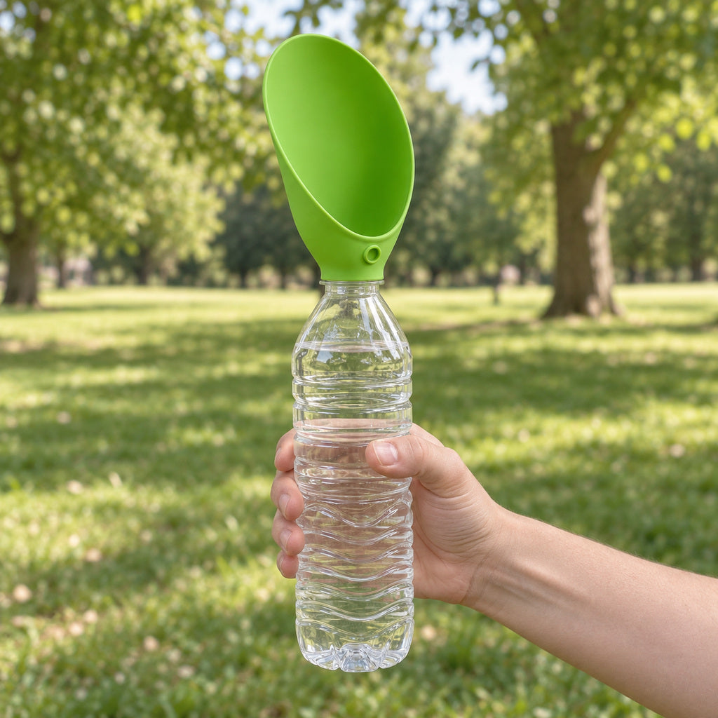Silicone Drinking Cap — how big the scoop is on a bottle held in the hand