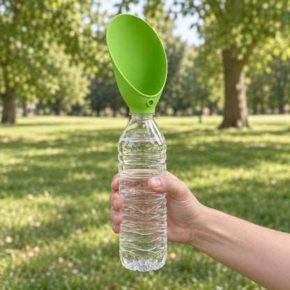 Silicone Drinking Cap — how big the scoop is on a bottle held in the hand