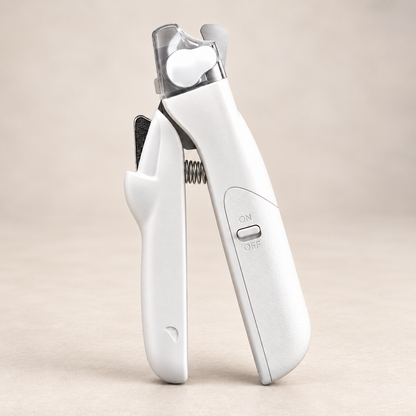 Safe Clip LED Nail Clipper — how the head folds away