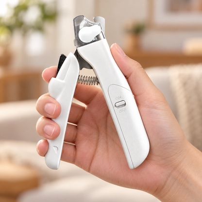 Safe Clip LED Nail Clipper — how big the clipper is in the hand