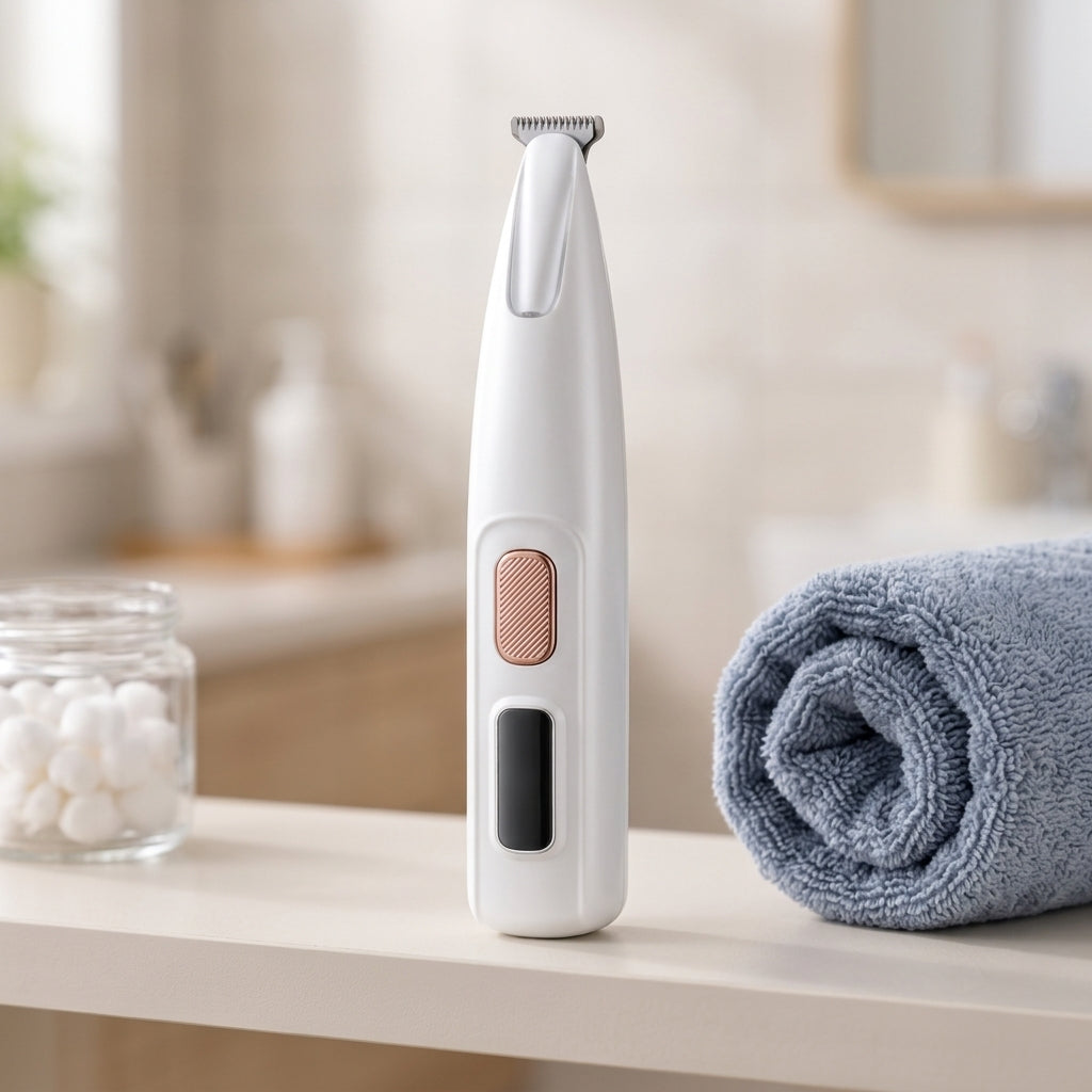 Paw Trimmer — the trimmer on a table at home