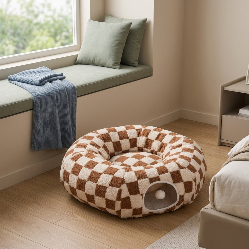 Tunnel Donut Bed — the bed in a living room